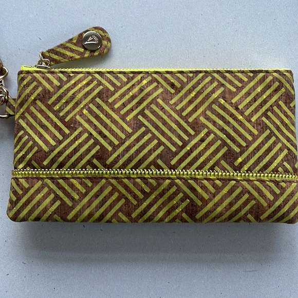 Pretty Ships yellow cork wristlet. NWOT - Picture 2 of 11